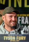 18 June 2018; Boxer Tyson Fury during a press conference at the National Stadium at Windsor Park in Belfast. Photo by Seb Daly/Sportsfile