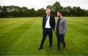 18 June 2018; John Delaney, CEO, Football Association of Ireland, and Stephen Bradley, Shamrock Rovers FC Head Coach, in attendance at the official opening of Shamrock Rovers state of the art 11-a-side and 7-a-side grass pitches and facilities at Roadstone Group Sports Club, Kingswood, Dublin. Photo by Stephen McCarthy/Sportsfile