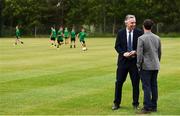 18 June 2018; John Delaney, CEO, Football Association of Ireland, and Stephen Bradley, Shamrock Rovers FC Head Coach, in attendance at the official opening of Shamrock Rovers state of the art 11-a-side and 7-a-side grass pitches and facilities at Roadstone Group Sports Club, Kingswood, Dublin. Photo by Stephen McCarthy/Sportsfile