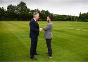18 June 2018; John Delaney, CEO, Football Association of Ireland, and Stephen Bradley, Shamrock Rovers FC Head Coach, in attendance at the official opening of Shamrock Rovers state of the art 11-a-side and 7-a-side grass pitches and facilities at Roadstone Group Sports Club, Kingswood, Dublin. Photo by Stephen McCarthy/Sportsfile