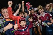 17 June 2018; Galway captain Damien Comer with supporters following the Connacht GAA Football Senior Championship Final match between Roscommon and Galway at Dr Hyde Park in Roscommon. Photo by Ramsey Cardy/Sportsfile