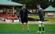 18 June 2018; Forwards coach Simon Easterby, left, with captain Peter O'Mahony during Ireland rugby squad training at North Sydney Oval in Sydney, Australia. Photo by Brendan Moran/Sportsfile