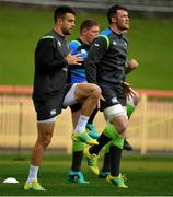 18 June 2018; Conor Murray and captain Peter O'Mahony during Ireland rugby squad training at North Sydney Oval in Sydney, Australia. Photo by Brendan Moran/Sportsfile