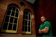 18 June 2018; Jordan Larmour poses for a portrait after an Ireland rugby press conference in Sydney, Australia. Photo by Brendan Moran/Sportsfile