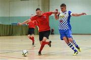 19 June 2018; Raymund Daniel of Futsambas Naas in action against Emil Adamczyk of Blue Magic during the FAI Futsal Final match between Blue Magic and Futsambas Naas at Gormanstown College in Gormanstown, Co Meath. Photo by Matt Browne/Sportsfile