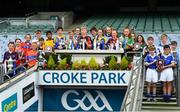 20 June 2018; The winning Hurling and Camogie captains from the recent Allianz Cumann na mBunscol Áth Cliath finals pictured at Croke Park in Dublin. Photo by David Fitzgerald/Sportsfile