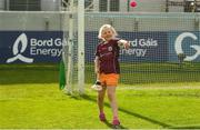 20 June 2018; Holly Keena, age eight, from Athlone, Co. Westmeath, plays on the pitch prior to the Bord Gáis Energy Leinster GAA Hurling U21 Championship Semi-Final match between Kilkenny and Galway at Bord Na Mona O'Connor Park in Tullamore, Co Offaly. Photo by Harry Murphy/Sportsfile
