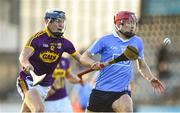 20 June 2018; Colin Currie of Dublin in action against Liam Stafford of Wexford during the Bord Gáis Energy Leinster GAA Hurling U21 Championship Semi-Final match between Dublin and Wexford at Parnell Park in Dublin. Photo by David Fitzgerald/Sportsfile