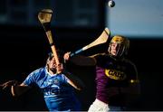 20 June 2018; Darren Byrne of Wexford in action against Donal Burke of Dublin during the Bord Gáis Energy Leinster GAA Hurling U21 Championship Semi-Final match between Dublin and Wexford at Parnell Park in Dublin. Photo by David Fitzgerald/Sportsfile