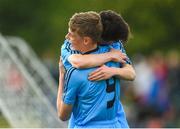 15 June 2018; Ben Quinn, right, celebrates scoring a goal with Evan Ferguson of DDSL in the Kennedy Cup Final match between DDSL and Kildare during the SFAI Kennedy Cup Finals at University of Limerick, Limerick. Photo by Tom Beary/Sportsfile