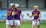 20 June 2018; Wexford players, from left, Garry Molloy, Rowan White and Damien Reck following the Bord Gáis Energy Leinster GAA Hurling U21 Championship Semi-Final match between Dublin and Wexford at Parnell Park in Dublin. Photo by David Fitzgerald/Sportsfile