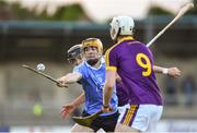 20 June 2018; Conor Ryan of Dublin in action against Rowan White of Wexford during the Bord Gáis Energy Leinster GAA Hurling U21 Championship Semi-Final match between Dublin and Wexford at Parnell Park in Dublin. Photo by David Fitzgerald/Sportsfile