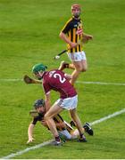 20 June 2018; Conor Hennsessy of Kilkenny in action against Ian O'Shea of Galway during the Bord Gáis Energy Leinster GAA Hurling U21 Championship Semi-Final match between Kilkenny and Galway at Bord Na Mona O'Connor Park in Tullamore, Co Offaly. Photo by Harry Murphy/Sportsfile