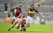 20 June 2018; Conor Hennsessy of Kilkenny in action against Brian Concannon, left, and Jack Grealish of Galway during the Bord Gáis Energy Leinster GAA Hurling U21 Championship Semi-Final match between Kilkenny and Galway at Bord Na Mona O'Connor Park in Tullamore, Co Offaly. Photo by Harry Murphy/Sportsfile