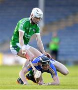 21 June 2018; Jerome Cahill of Tipperary in action against Kyle Hayes of Limerick during the Bord Gais Energy Munster Under 21 Hurling Championship Semi-Final match between Tipperary and Limerick at Semple Stadium in Thurles, Tipperary. Photo by Eóin Noonan/Sportsfile