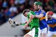 21 June 2018; Barry Murphy of Limerick is tackled by Brian McGrath of Tipperary during the Bord Gais Energy Munster Under 21 Hurling Championship Semi-Final match between Tipperary and Limerick at Semple Stadium in Thurles, Tipperary. Photo by Eóin Noonan/Sportsfile
