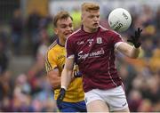 17 June 2018; Seán Andy Ó Ceallaigh of Galway in action against Enda Smith of Roscommon during the Connacht GAA Football Senior Championship Final match between Roscommon and Galway at Dr Hyde Park in Roscommon. Photo by Piaras Ó Mídheach/Sportsfile