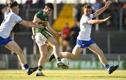 22 June 2018; Donal O'Sullivan of Kerry scores his side's first goal ahead of Waterford defenders Tom Barron, left, and Donal Fitzgerald during the EirGrid Munster GAA Football U20 Championship semi-final match between Kerry and Waterford at Austin Stack Park in Tralee, Kerry. Photo by Matt Browne/Sportsfile