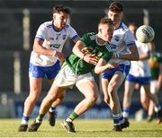 22 June 2018; Bryan Sweeney of Kerry in action against Conor O Cuirrin, left, and Ciaran Walsh of Waterford during the EirGrid Munster GAA Football U20 Championship semi-final match between Kerry and Waterford at Austin Stack Park in Tralee, Kerry. Photo by Matt Browne/Sportsfile