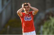22 June 2018; Chris Óg Jones of Cork reacts after a missed chance during the EirGrid Munster GAA Football U20 Championship semi-final match between Cork and Clare at Páirc Uí Rinn in Cork. Photo by Piaras Ó Mídheach/Sportsfile