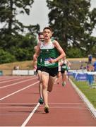23 June 2018; John Fanning of Belvedere College, Dublin, on his way to winning the Boys 1500m Steeplechase event, during the Irish Life Health Tailteann Games T&F Championships at Morton Stadium, in Santry, Dublin. Photo by Tomás Greally/Sportsfile