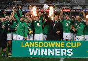 23 June 2018; The Ireland team celebrate with the Lansdowne Cup after the 2018 Mitsubishi Estate Ireland Series 3rd Test match between Australia and Ireland at Allianz Stadium in Sydney, Australia. Photo by Brendan Moran/Sportsfile