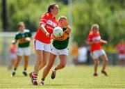 23 June 2018; Hannah Looney of Cork in action against Aislinn Desmond of Kerry during the TG4 Munster Ladies Senior Football Final match between Cork and Kerry at CIT in Bishopstown, Cork. Photo by Eóin Noonan/Sportsfile