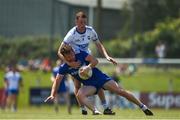 23 June 2018; Fintan Kelly of Monaghan in action against Michael Curry of Waterford during the GAA Football All-Ireland Senior Championship Round 2 match between Waterford and Monaghan at Fraher Field in Dungarvan, Waterford. Photo by Daire Brennan/Sportsfile