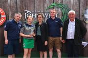 23 June 2018; First place in the Ladies Camogie competition Faye Mulrooney of Birr Camogie Club, Co. Offaly is pictured with, from left, John Cunningham, National Féile Committee, Anne-Claire Monde, John West Marketing Manager, Tom Keane, National Féile Committee, and Chairman of Féile Brendan Brien, at the John West Skills Day in the National Sports Campus on Saturday 23rd June. The Skills Day is an opportunity for Ireland’s rising football, hurling & camogie stars to show their skills as part of the John West Féile na nÓg and John West Féile na nGael competitions. At the National Sports Campus in Blanchardstown, Dublin. Photo by Seb Daly/Sportsfile