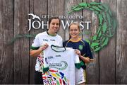 23 June 2018; Niamh Cullen from St Brigids Blackwater GAA Club in Co. Wexford pictured with Dublin Camogie player Grainne Quinn at the John West Skills Day in the National Sports Campus on Saturday 23rd June. The Skills Day is an opportunity for Ireland’s rising football, hurling & camogie stars to show their skills as part of the John West Féile na nÓg and John West Féile na nGael competitions. At the National Sports Campus in Blanchardstown, Dublin. Photo by Seb Daly/Sportsfile