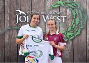 23 June 2018; Nicole Mullin from Raharney GAA Club in Co. Westmeath pictured with Dublin Camogie player Grainne Quinn at the John West Skills Day in the National Sports Campus on Saturday 23rd June. The Skills Day is an opportunity for Ireland’s rising football, hurling & camogie stars to show their skills as part of the John West Féile na nÓg and John West Féile na nGael competitions. At the National Sports Campus in Blanchardstown, Dublin. Photo by Seb Daly/Sportsfile