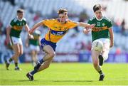 23 June 2018; Jack O'Connor of Kerry in action against John Murphy of Clare during the Electric Ireland Munster GAA Football Minor Championship Final match between Kerry and Clare at Páirc Ui Chaoimh in Cork. Photo by Stephen McCarthy/Sportsfile
