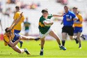 23 June 2018; Dylan Geaney of Kerry in action against Gavin D'Auria of Clare during the Electric Ireland Munster GAA Football Minor Championship Final match between Kerry and Clare at Páirc Ui Chaoimh in Cork. Photo by Stephen McCarthy/Sportsfile