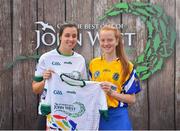 23 June 2018; Taylor Kelly from Oran Hurling Club in Co. Roscommon pictured with Dublin Camogie player Grainne Quinn at the John West Skills Day in the National Sports Campus on Saturday 23rd June. The Skills Day is an opportunity for Ireland’s rising football, hurling & camogie stars to show their skills as part of the John West Féile na nÓg and John West Féile na nGael competitions. At the National Sports Campus in Blanchardstown, Dublin. Photo by Seb Daly/Sportsfile