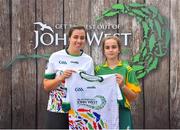 23 June 2018; Leah Doherty from Clann na nGael GAA Club in Co. Meath pictured with Dublin Camogie player Grainne Quinn at the John West Skills Day in the National Sports Campus on Saturday 23rd June. The Skills Day is an opportunity for Ireland’s rising football, hurling & camogie stars to show their skills as part of the John West Féile na nÓg and John West Féile na nGael competitions. At the National Sports Campus in Blanchardstown, Dublin. Photo by Seb Daly/Sportsfile