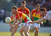 23 June 2018; Chris Crowley of Carlow in action against Cathal McShane of Tyrone during the GAA Football All-Ireland Senior Championship Round 2 match between Carlow and Tyrone at Netwatch Cullen Park in Carlow. Photo by Matt Browne/Sportsfile