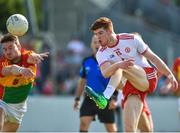 23 June 2018; Cathal McShane of Tyrone in action against Ciaran Moran of Carlow during the GAA Football All-Ireland Senior Championship Round 2 match between Carlow and Tyrone at Netwatch Cullen Park in Carlow. Photo by Matt Browne/Sportsfile