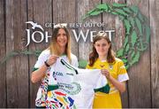 23 June 2018; Cailin Raleigh from Killucan GAA Club in Co. Westmeath pictured with Roscommon Ladies Footballer Amanda McLoone at the John West Skills Day in the National Sports Campus on Saturday 23rd June. The Skills Day is an opportunity for Ireland’s rising football, hurling & camogie stars to show their skills as part of the John West Féile na nÓg and John West Féile na nGael competitions. At the National Sports Campus in Blanchardstown, Dublin. Photo by Seb Daly/Sportsfile