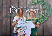 23 June 2018; Ciara Smyth from Skryne GAA Club in Co. Meath pictured with Roscommon Ladies Footballer Amanda McLoone at the John West Skills Day in the National Sports Campus on Saturday 23rd June. The Skills Day is an opportunity for Ireland’s rising football, hurling & camogie stars to show their skills as part of the John West Féile na nÓg and John West Féile na nGael competitions. At the National Sports Campus in Blanchardstown, Dublin. Photo by Seb Daly/Sportsfile