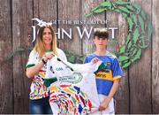 23 June 2018; Stephen Dee from Solohead GAA Club in Co. Tipperary pictured with Roscommon Ladies Footballer Amanda McLoone at the John West Skills Day in the National Sports Campus on Saturday 23rd June. The Skills Day is an opportunity for Ireland’s rising football, hurling & camogie stars to show their skills as part of the John West Féile na nÓg and John West Féile na nGael competitions. At the National Sports Campus in Blanchardstown, Dublin. Photo by Seb Daly/Sportsfile