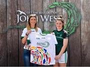 23 June 2018; Emma Shannon from Clonguish GAA Club in Co. Longford pictured with Roscommon Ladies Footballer Amanda McLoone at the John West Skills Day in the National Sports Campus on Saturday 23rd June. The Skills Day is an opportunity for Ireland’s rising football, hurling & camogie stars to show their skills as part of the John West Féile na nÓg and John West Féile na nGael competitions. At the National Sports Campus in Blanchardstown, Dublin. Photo by Seb Daly/Sportsfile