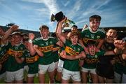 23 June 2018; Kerry players celebrate following the Electric Ireland Munster GAA Football Minor Championship Final match between Kerry and Clare at Páirc Ui Chaoimh in Cork. Photo by Stephen McCarthy/Sportsfile