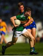 23 June 2018; Dan McCarthy of Kerry in action against Tadhg Lillis of Clare during the Electric Ireland Munster GAA Football Minor Championship Final match between Kerry and Clare at Páirc Ui Chaoimh in Cork. Photo by Stephen McCarthy/Sportsfile