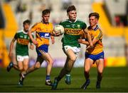 23 June 2018; Dan McCarthy of Kerry in action against Tadhg Lillis of Clare during the Electric Ireland Munster GAA Football Minor Championship Final match between Kerry and Clare at Páirc Ui Chaoimh in Cork. Photo by Stephen McCarthy/Sportsfile