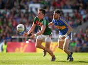 23 June 2018; Cillian O'Connor of Mayo in action against Shane O'Connell of Tipperary during the GAA Football All-Ireland Senior Championship Round 2 match between Tipperary and Mayo at Semple Stadium in Thurles, Tipperary. Photo by Ray McManus/Sportsfile