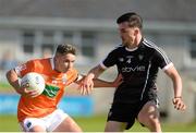 23 June 2018; Ryan McShane of Armagh in action against Mikey Gordon of Sligo during the GAA Football All-Ireland Senior Championship Round 2 match between Sligo and Armagh at Markievicz Park in Sligo. Photo by Oliver McVeigh/Sportsfile