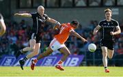 23 June 2018; Jemar Hall of Armagh in action against Charles Harrison of Sligo during the GAA Football All-Ireland Senior Championship Round 2 match between Sligo and Armagh at Markievicz Park in Sligo. Photo by Oliver McVeigh/Sportsfile