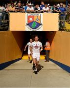 23 June 2018; Kildare captain Eoin Doyle leads his team-mates to the pitch before the GAA Football All-Ireland Senior Championship Round 2 match between Longford and Kildare at Glennon Brothers Pearse Park in Longford. Photo by Piaras Ó Mídheach/Sportsfile