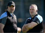 23 June 2018; Sligo Manager Cathal Corey, right, along with Sligo Assistant Manager Paul Rouse before the GAA Football All-Ireland Senior Championship Round 2 match between Sligo and Armagh at Markievicz Park in Sligo. Photo by Oliver McVeigh/Sportsfile