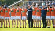 23 June 2018; Armagh manager Kieran McGeeney, centre, standing for the anthem with his players before the GAA Football All-Ireland Senior Championship Round 2 match between Sligo and Armagh at Markievicz Park in Sligo. Photo by Oliver McVeigh/Sportsfile